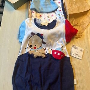 Baby Onsie, Hat and Blanket 3 Piece Set